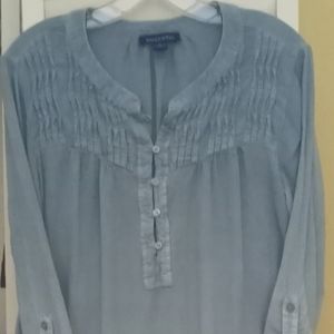 3 Piece Set Women's XL. Bandolino Button Down, Long Sleeve, Rollup Sleeve Blouse